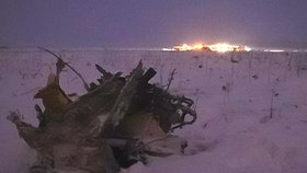 Po nehodě letounu An-148 v moskevském regionu zemřelo 71 lidí na palubě (11. 2. 2018)