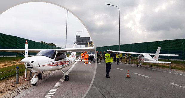 Nouzové přistání uprostřed dálnice: Pilot se přiřítil mezi kolemjedoucí auta!