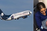 Těhotná žena začala rodit v letadle: Za gynekologa zaskočily letušky