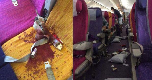 Horor v letadle: Panika, zkrvavené sedačky, 6 lidí v nemocnici. Za vše můžou turbulence