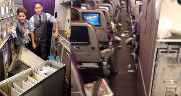 Horor na palubě dopravního letadla: Po kabině létaly vozíky s jídlem, zranily posádku i pasažéry