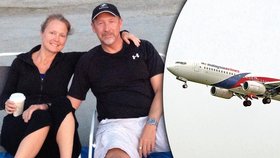 Sarah se svým přítelem Philipem, který zmizel s letem MH370.