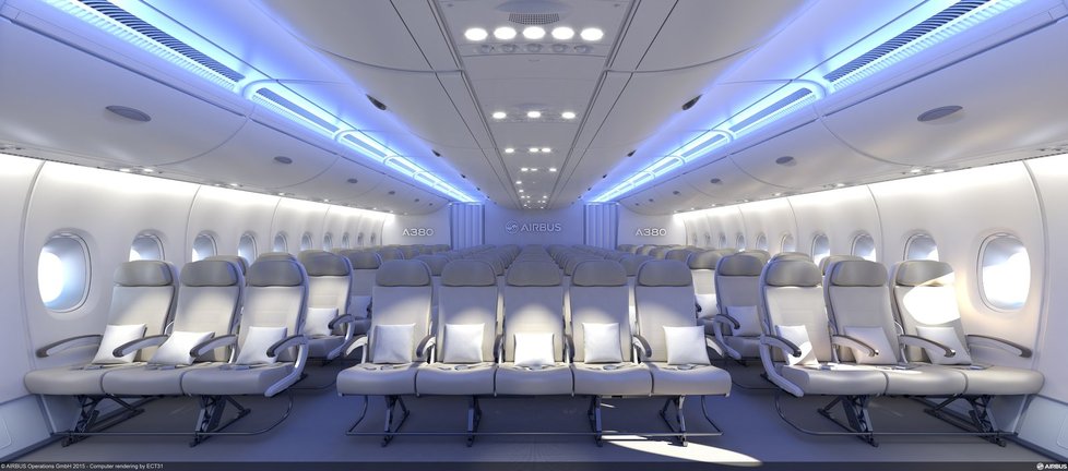 Ekonomická třída v Airbusu A380