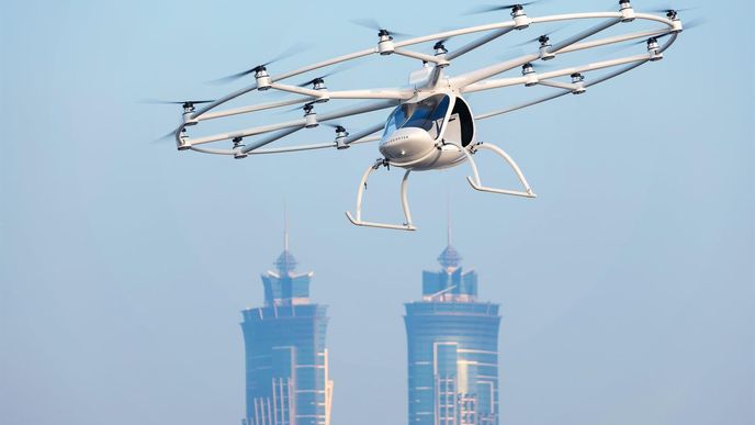 Singapur vyzkouší elektrické samolétající taxíky. Dodá je německý Volocopter.