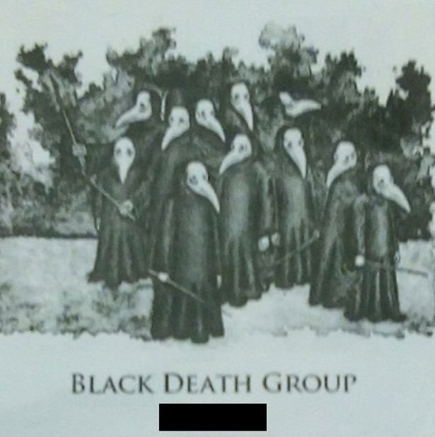 Leták zločinné organizace Černá smrt