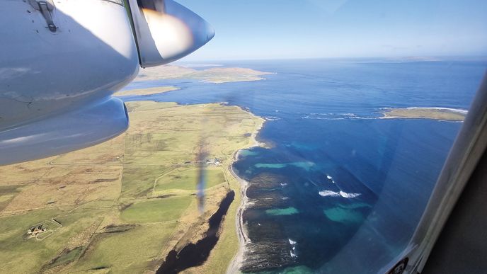Orknejské ostrovy jsou neuvěřitelně placaté (Velká Británie)