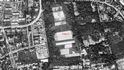 Letecký snímek areálu z roku 1953