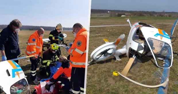 Za nehodu vrtulníku u Kladna může nezkušený pilot: Chtěl svézt kolegy a kamaráda