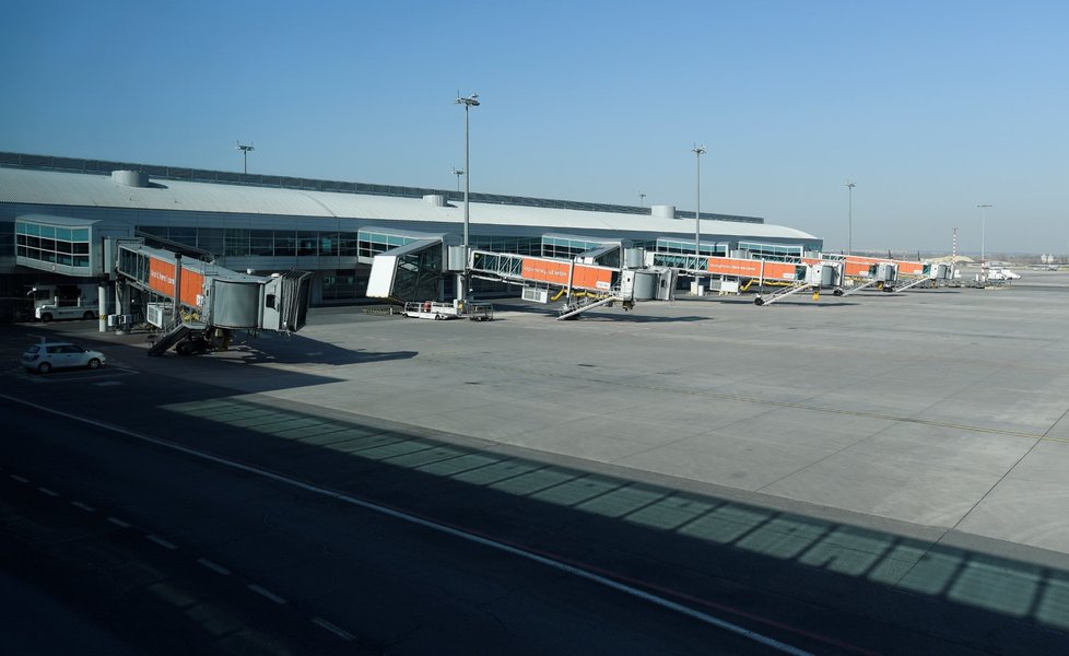 Pražské letiště v době koronavirové pandemie