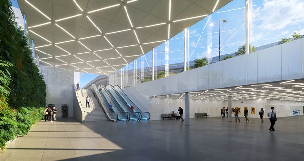 Takhle bude vypadat budoucí zastávka na pražském letišti