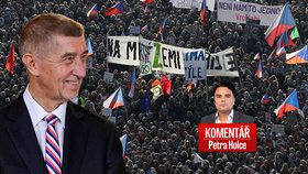 Komentář: Plná Letná, čtyři miliony na kontě a co dál? Babiš protestům necouvne.