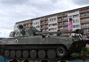 Na Letné stojí ruská vojenská technika, kterou zneškodnili Ukrajinci