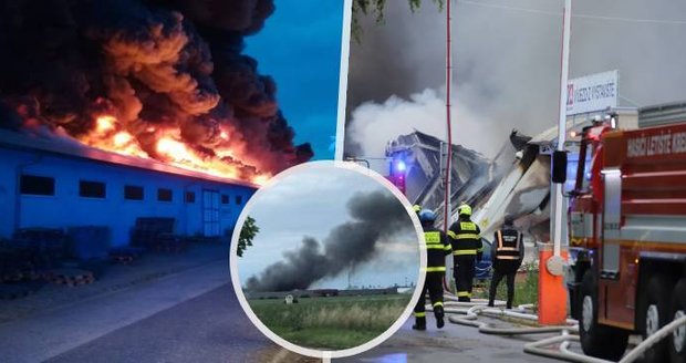 V Letňanech hořela vstupní hala výstaviště: Škoda 200 milionů, část budovy se zřítila