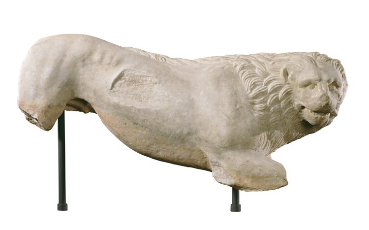 Řecká socha lva přibližně z roku 380 př. n. l.