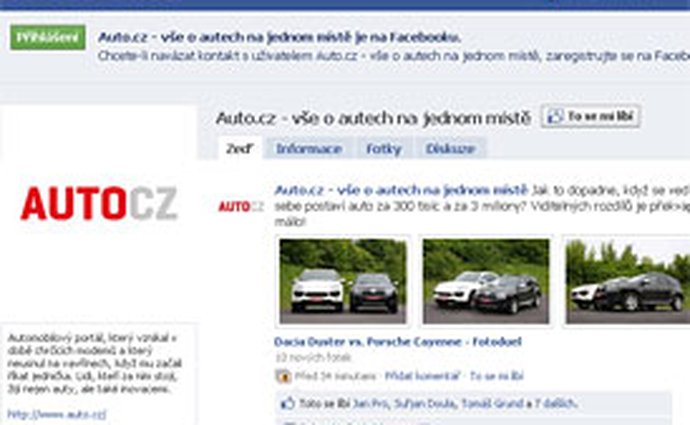 Fotoduel Duster vs. Cayenne: Nyní na Facebooku Auto.cz