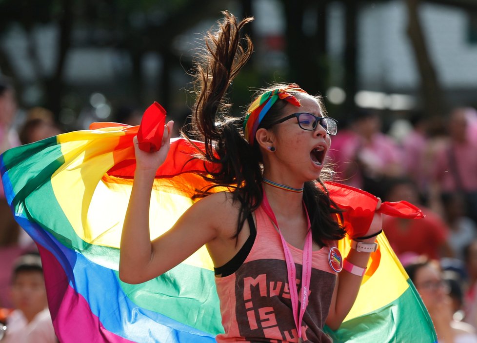 Za práva gayů a leseb se pochodovalo i v Singapuru...