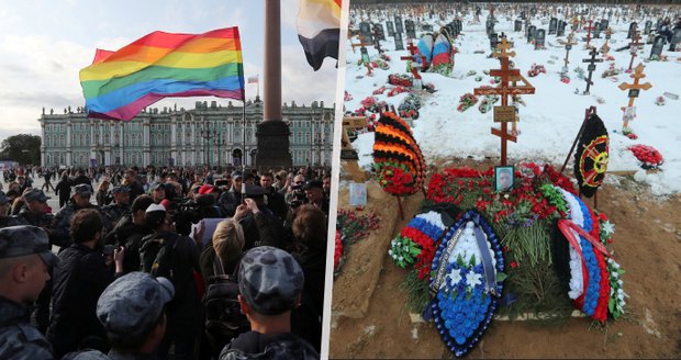 Razie v saunách i odbarvování duhy. Rusům se na Ukrajině nedaří, Kreml si chladí žáhu na gayích