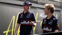Liam Lawson a Max Verstappen.