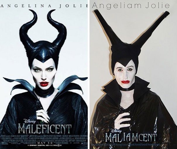 Liam jako Angelina Jolie ve filmu Maleficent