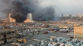 Masivní exploze v Bejrútu, metropoli Libanonu (4. 8. 2020)