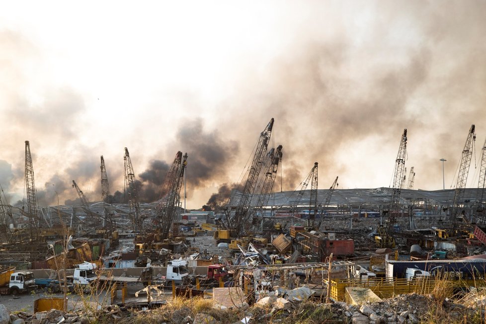 Masivní exploze v Bejrútu, metropoli Libanonu (4. 8. 2020)