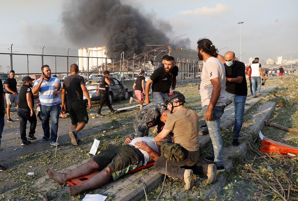 Masivní exploze v metropoli Libanonu Bejrútu. (4.8.2020)