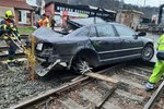 V Libčicích nad Vltavou se srazil vlak s vozidlem. (12. březen 2024)