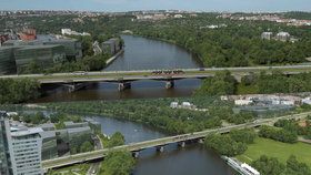 Vizualizace rekonstrukce Libeňského mostu v Praze