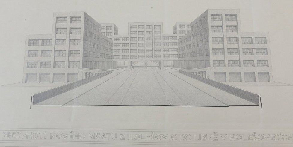 1925: V návrzích Libeňského mostu se počítalo s tím, že jeden konec povede přímo z velkého skladovacího areálu, druhý bude ústit do obytné zóny.