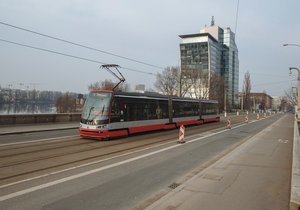 Tramvaj na Libeňském mostě