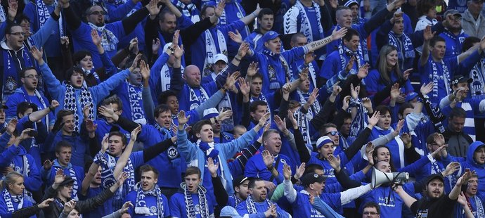 Fanoušci Slovanu Liberec během pohárového finále proti Jablonci