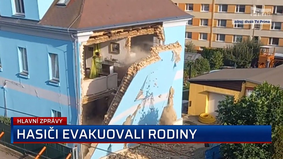 V Liberci se zřítila část domu. Statik nařídil demolici.