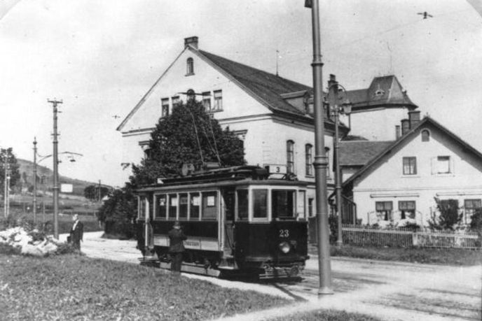 Liberecké tramvaj v roce 1925