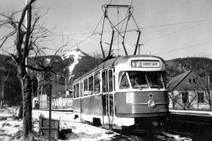 Liberecké tramvaj v roce 1976