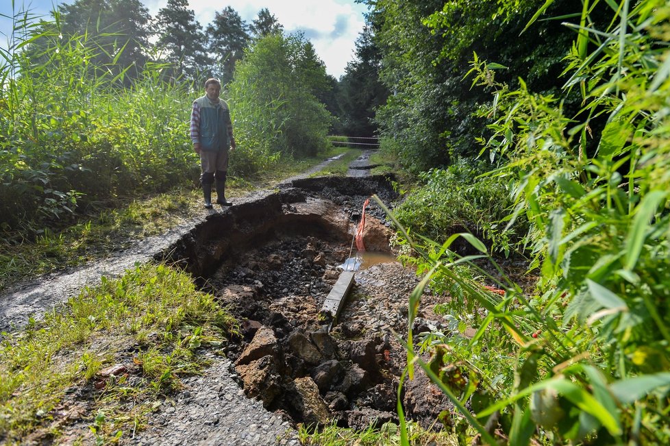 Následky bleskových záplav v Libereckém kraji (18.7.2021)