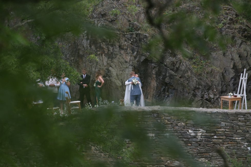 Svatba Libora Boučka: Šťastní novomanželé