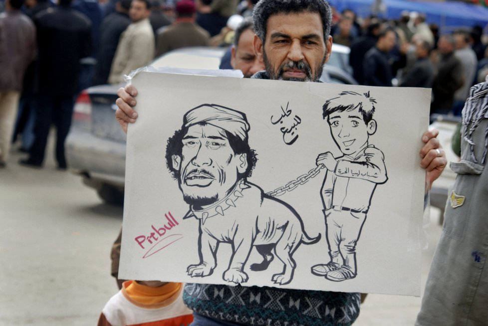 Karikatura Kaddáfího