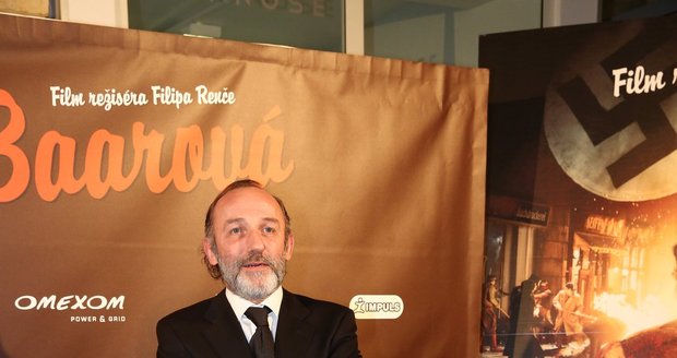 Herec Karl Markovics na premiéře snímku Lída Baarová