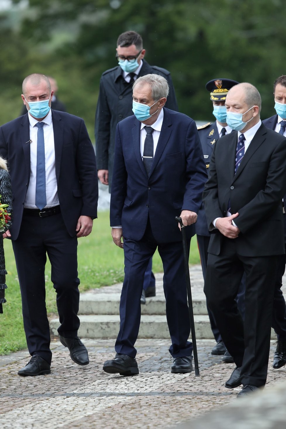 Prezident Miloš Zeman na pietním aktu k připomenutí 78. výročí vypálení Lidic (10. 6. 2020)