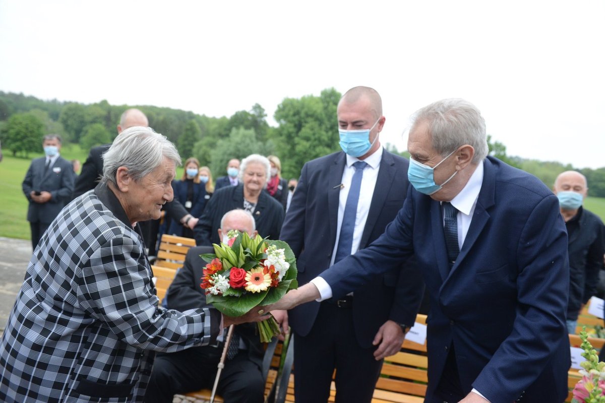 Prezident Miloš Zeman na 78. výročí vypálení Lidic (10.6.2020)