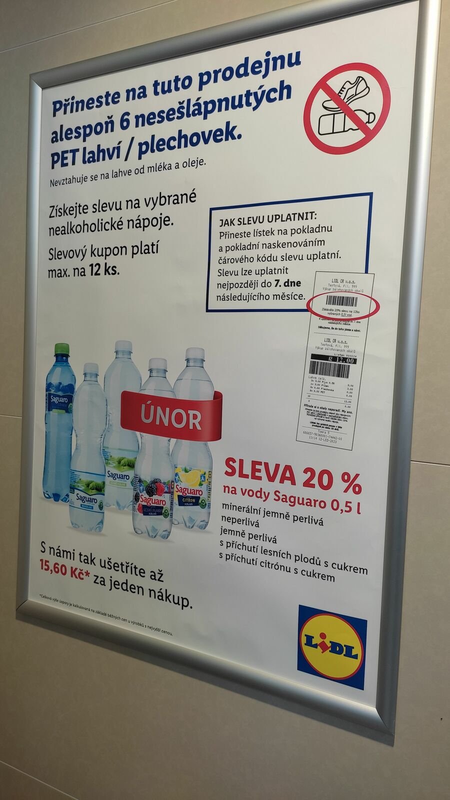 Prodejna Lidl v brněnské Trnkově ulici začala odebírat prázdné PET lahve i plechovky. Zákazníci mohou díky tomu ušetřit za nealko nápoje.