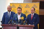 Kandidáti na předsedu KDU-ČSL: Zleva Jan Bartošek, Marian Jurečka a Marek Výborný