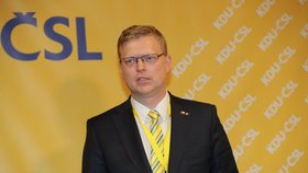 Předseda KDU-ČSL Pavel Bělobrádek na sjezdu lidovců