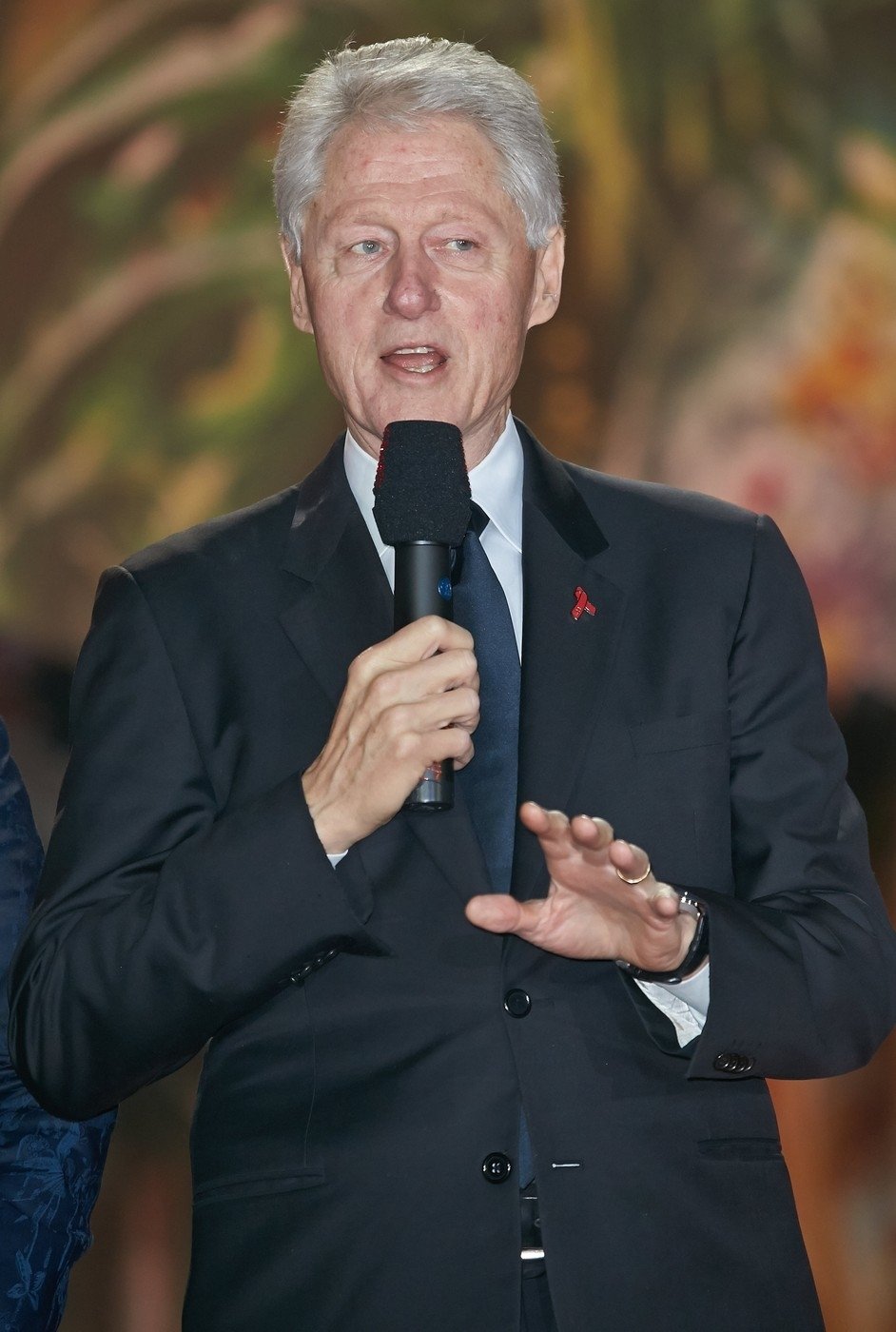 Nemocné přijel podpořit i americký exprezident Bill Clinton.