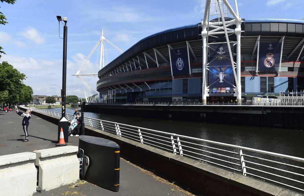 Stadion v Cardiffu pro finále Ligy mistrů mezi Realem a Juventusem