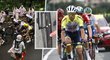 Lilian Calmejane ukázal připínáčky v pneumatikách svého kola. Lilian Calmejane ukázal připínáčky v pneumatikách svého kola.