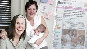 Štěstí zažívají dvě novopečené matky, lesbický pár, který se jako první oficiálně stal rodiči bez adopce.