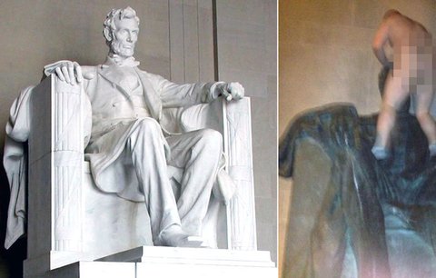 Souložil jsem se sochou Lincolna: Nahý úchyl prováděl orální sex prezidentovi!