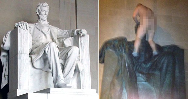 Souložil jsem se sochou Lincolna: Nahý úchyl prováděl orální sex prezidentovi!