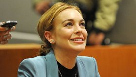 Lindsay Lohan neskrývala před soudem svou radost